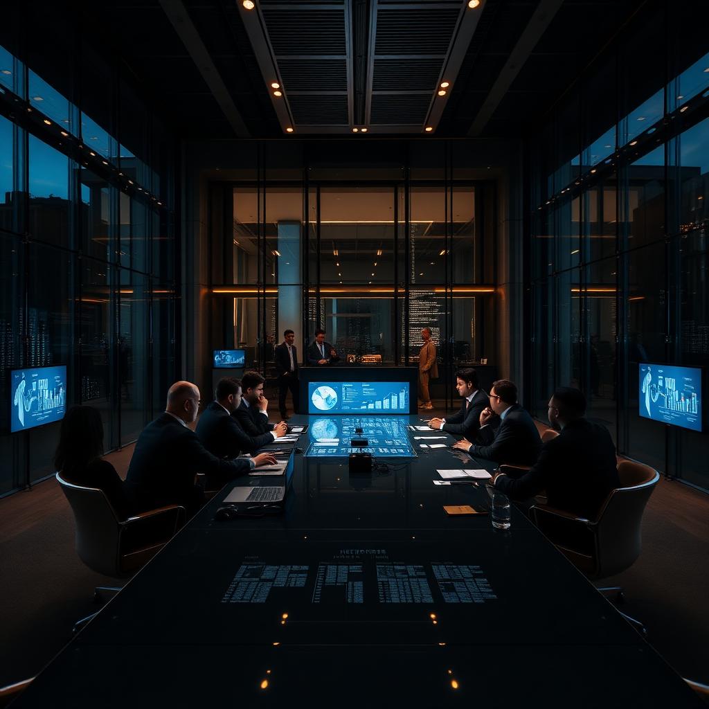 Hayasec advisors and enterprise leaders in a corporate boardroom